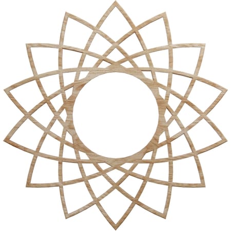 Ekena Millwork Eleanor Wood Fretwork Pierced Ceiling Medallion, Red Oak, 20"OD x 7 3/4"ID x 1/4"T CMWP20X20X0250EARO